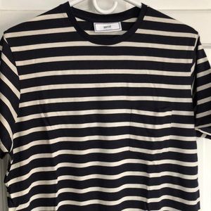 Ami navy/cream striped t-shirt